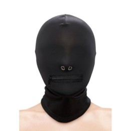 NS NOVELTIES - FETISH  FASHION CAPPUCCIO BOCCA CHIUSA CON CERNIERA NYLON NERO