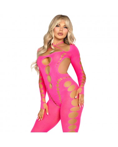 LEG AVENUE - BODYSTOCKING ROSA SCHIENA APERTA TAGLIA UNICA