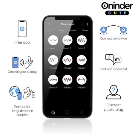 ONINDER CUTE - LOVE 3 SOME TRIPLO VIBRATORE - APP GRATUITA IN TUTTO IL MONDO