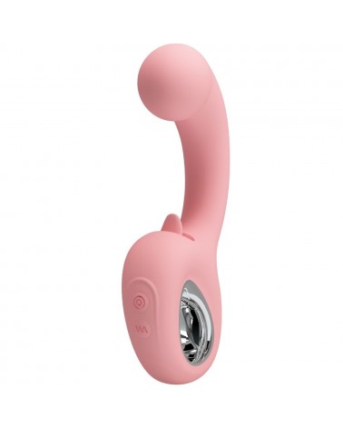 PRETTY LOVE - ERYNNYES VIBRATORE PUNTO G + STIMOLATORE CLITORIDEO 10 VIBRAZIONI ROSA