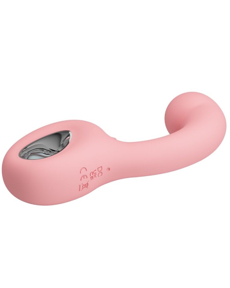 PRETTY LOVE - ERYNNYES VIBRATORE PUNTO G + STIMOLATORE CLITORIDEO 10 VIBRAZIONI ROSA