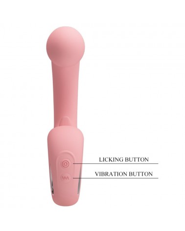 PRETTY LOVE - ERYNNYES VIBRATORE PUNTO G + STIMOLATORE CLITORIDEO 10 VIBRAZIONI ROSA