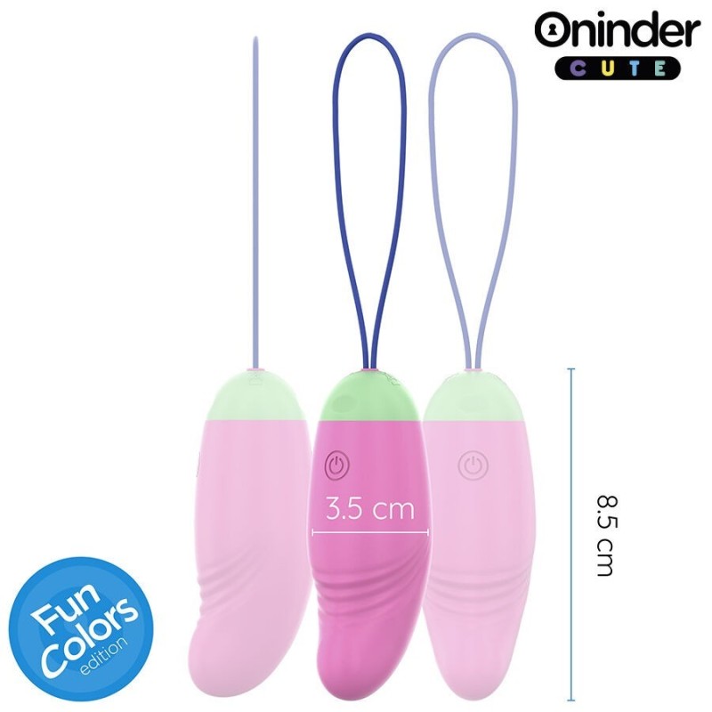 ONINDER CUTE - UOVO VIBRO-ROTANTE IN SILICONE 360° PER AMORE E PIACERE - APP GRATUITA IN TUTTO IL MONDO