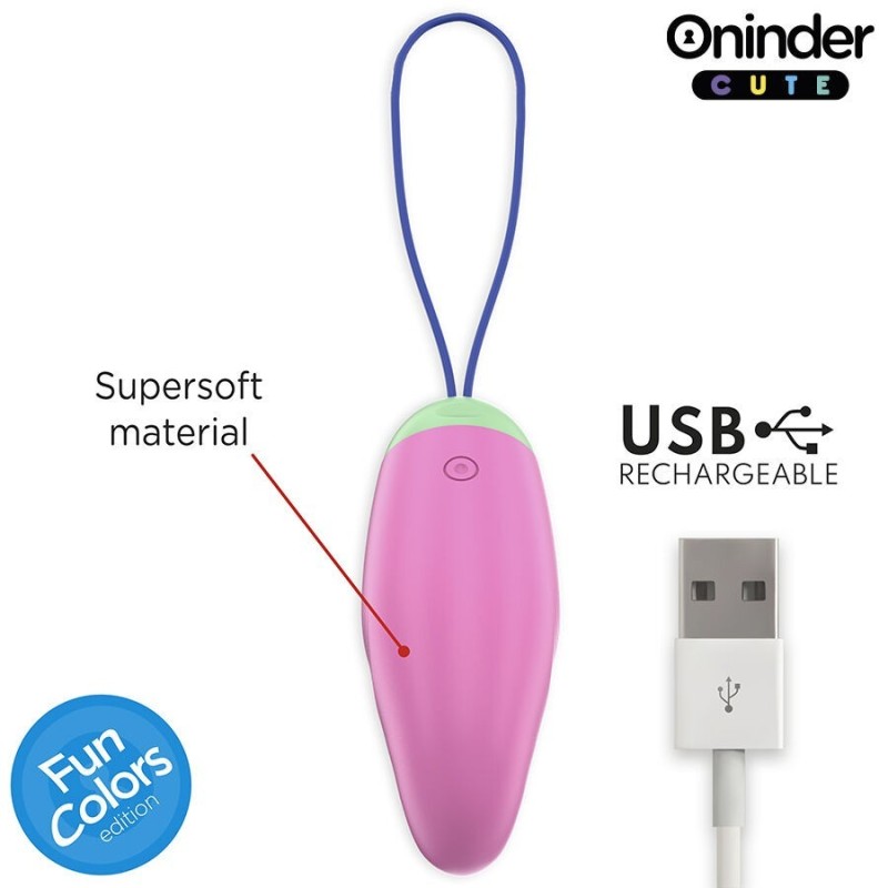 ONINDER CUTE - UOVO VIBRO-ROTANTE IN SILICONE 360° PER AMORE E PIACERE - APP GRATUITA IN TUTTO IL MONDO