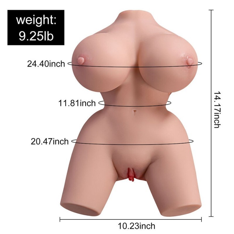 XISE - FRIEDA TORSO FEMMINILE REALISTICO CON VIBRAZIONE 36 CM