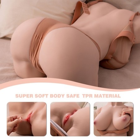 XISE - DANIA THRUSTING TORSO REALISTICO CON VIBRAZIONE FEMMINILE 52 CM