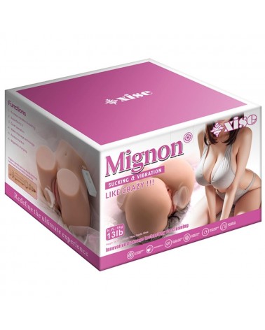 XISE - MIGNON SUCKING REALISTICO MASTURBATORE VAGINA CON VIBRAZIONE E ONDE STIMOLANTI E TELECOMANDO 6 KG
