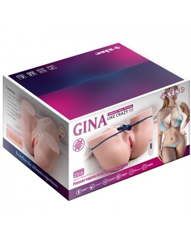 XISE - GINA MASTURBATORE VAGINA REALISTICO MULTIPOSIZIONE CON VIBRAZIONE E TELECOMANDO