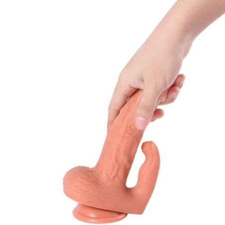 SHEQU - HAYDEN DILDO E STIMOLATORE CLITORIDE CON VIBRAZIONE E TELECOMANDO 16 CM