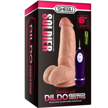 SHEQU - DILDO VIBRATORE SOLDATO CON TELECOMANDO 16 CM