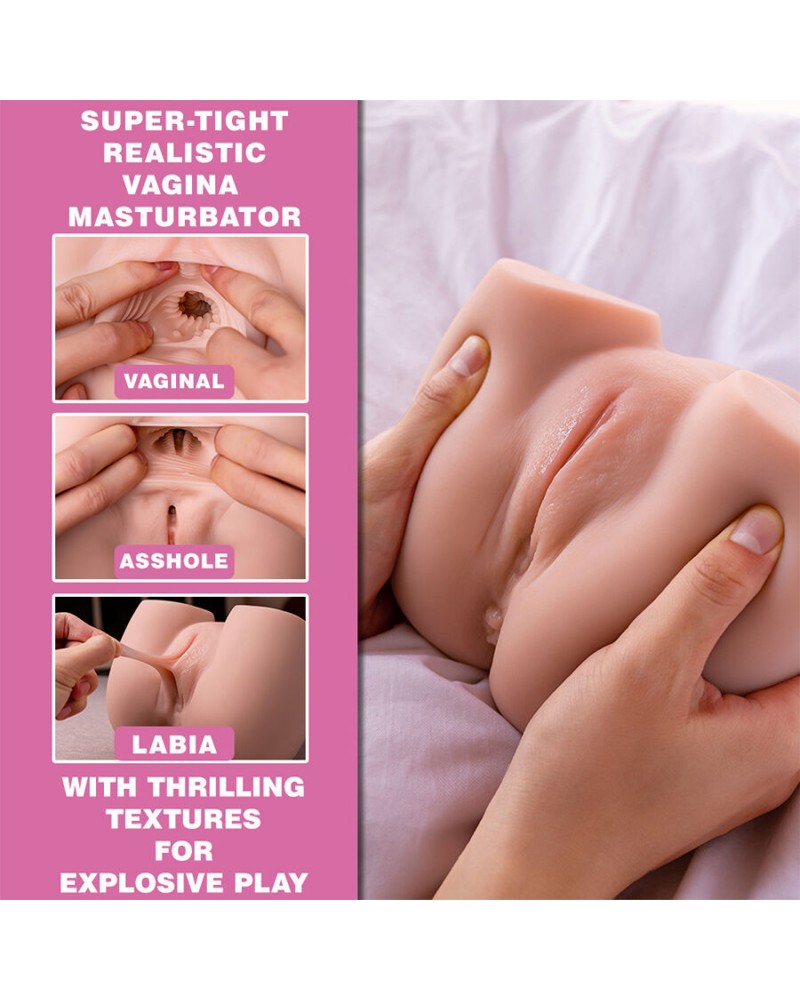 XISE - CONNIE BACK MASTURBATOR VAGINA E ANO REALISTICO MULTIPOSIZIONE CON VIBRAZIONE