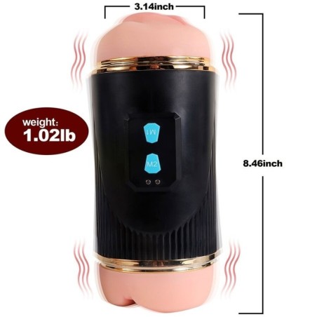 SHEQU - KAY DOPPIO MASTURBATORE CON DOPPIA BOCCA E VIBRAZIONE DELLA VAGINA