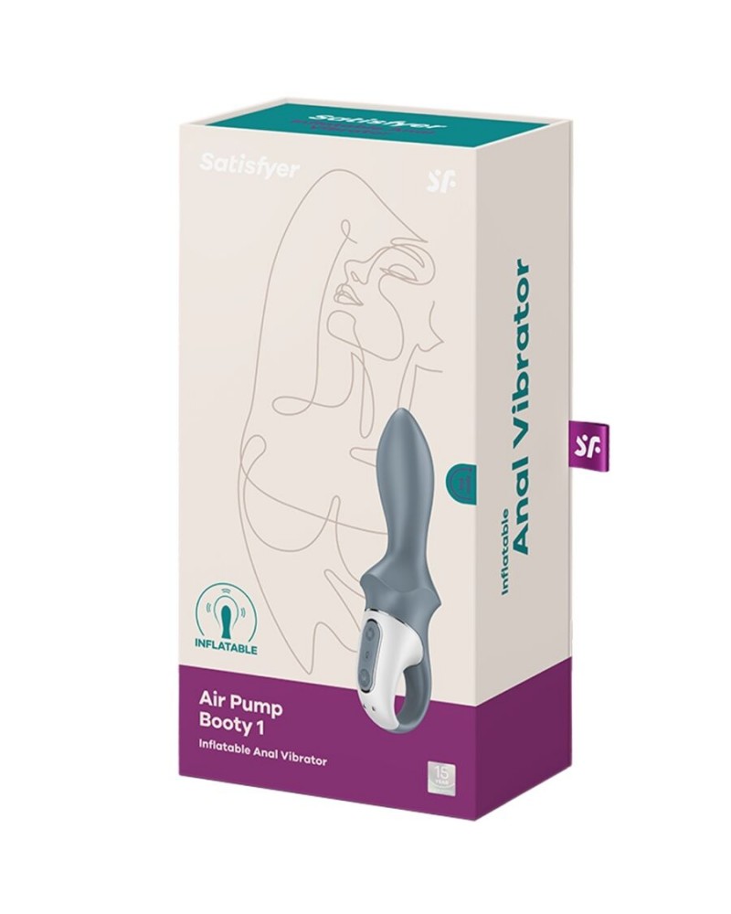 SATISFYER - AIR PUMP BOOTY 1 VIBRATORE ANALE GONFIABILE GRIGIO