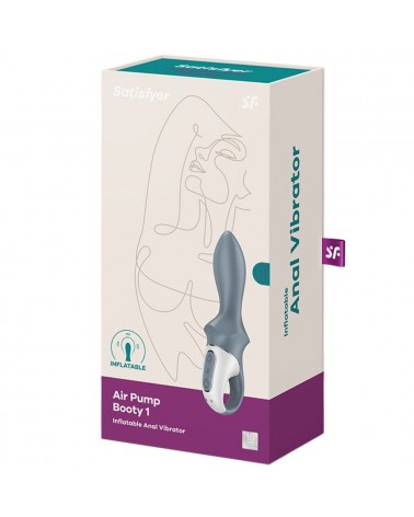 SATISFYER - AIR PUMP BOOTY 1 VIBRATORE ANALE GONFIABILE GRIGIO