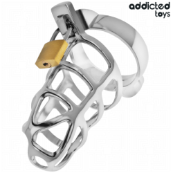 ADDICTED TOYS LOCKED - GABBIA PER PENE CON SERRATURA IN ARGENTO TAGLIA M 2