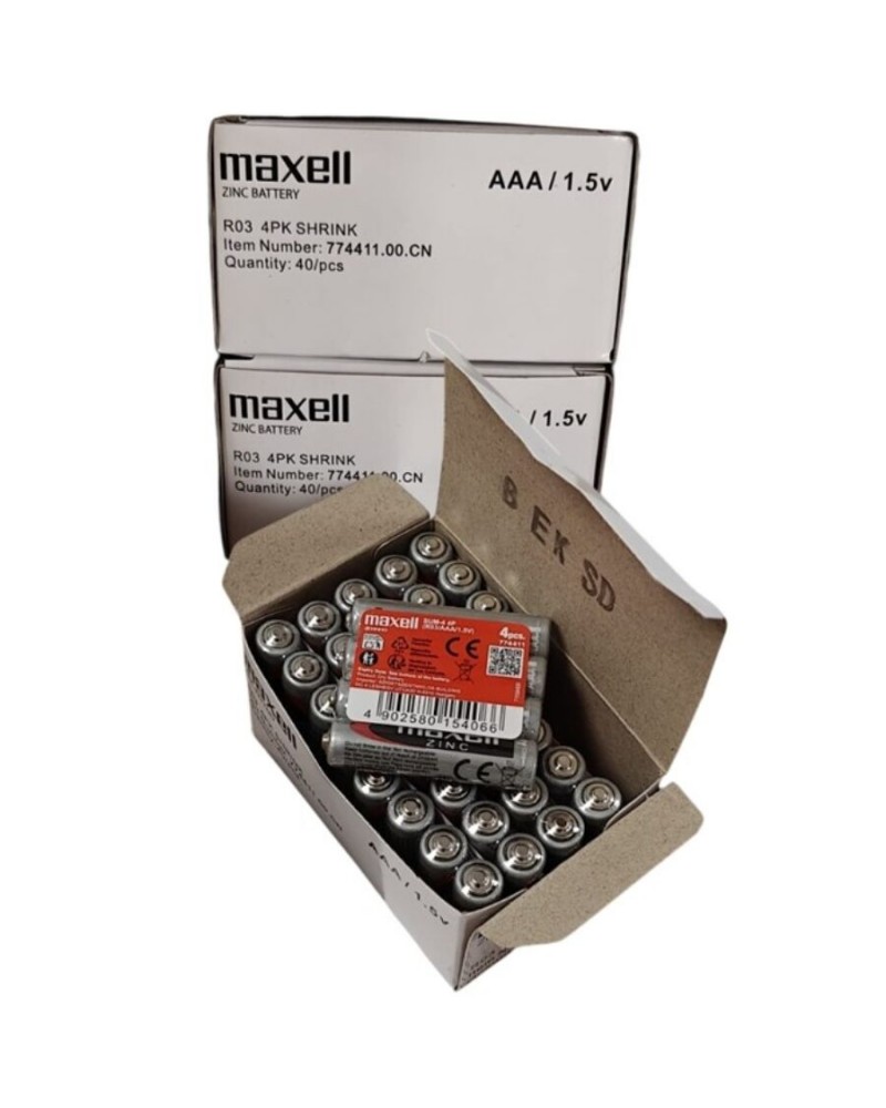MAXELL - BATTERIA SALINA MANGANESO AAA R03 RETRATTILE*4
