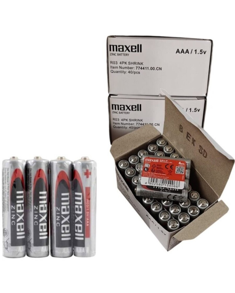 MAXELL - BATTERIA SALINA MANGANESO AAA R03 RETRATTILE*4