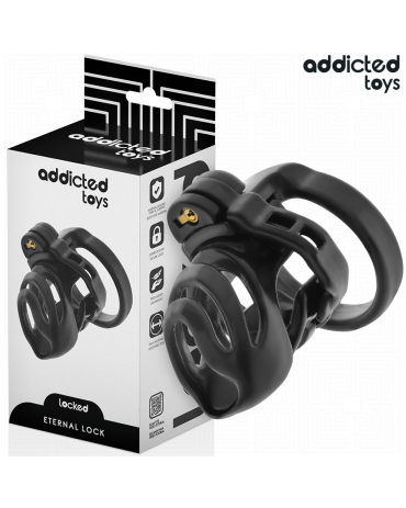 ADDICTED TOYS LOCKED - GABBIA PER PENE CON BLOCCAGGIO ETERNO 9 CM
