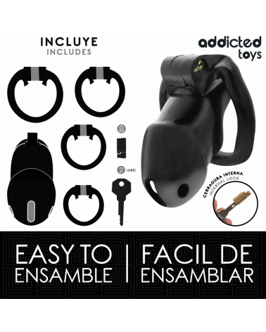 ADDICTED TOYS LOCKED - MINDNIGHT CELL GABBIA PER PENE 4.2 CM TAGLIA M