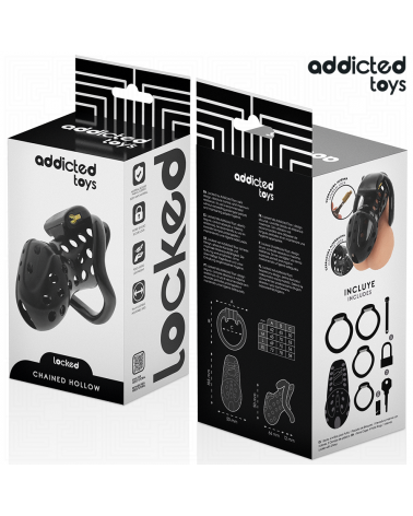ADDICTED TOYS LOCKED - GABBIA PER PENE CAVA CON CATENA 10,5 CM