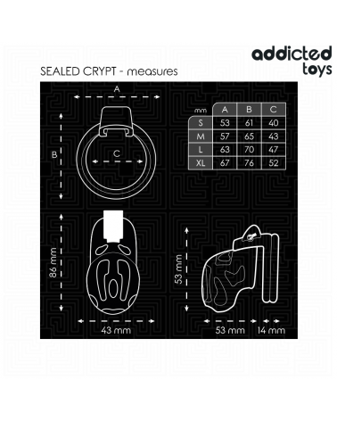 ADDICTED TOYS LOCKED - GABBIA PER PENE SIGILLATA CRYPT 8 CM