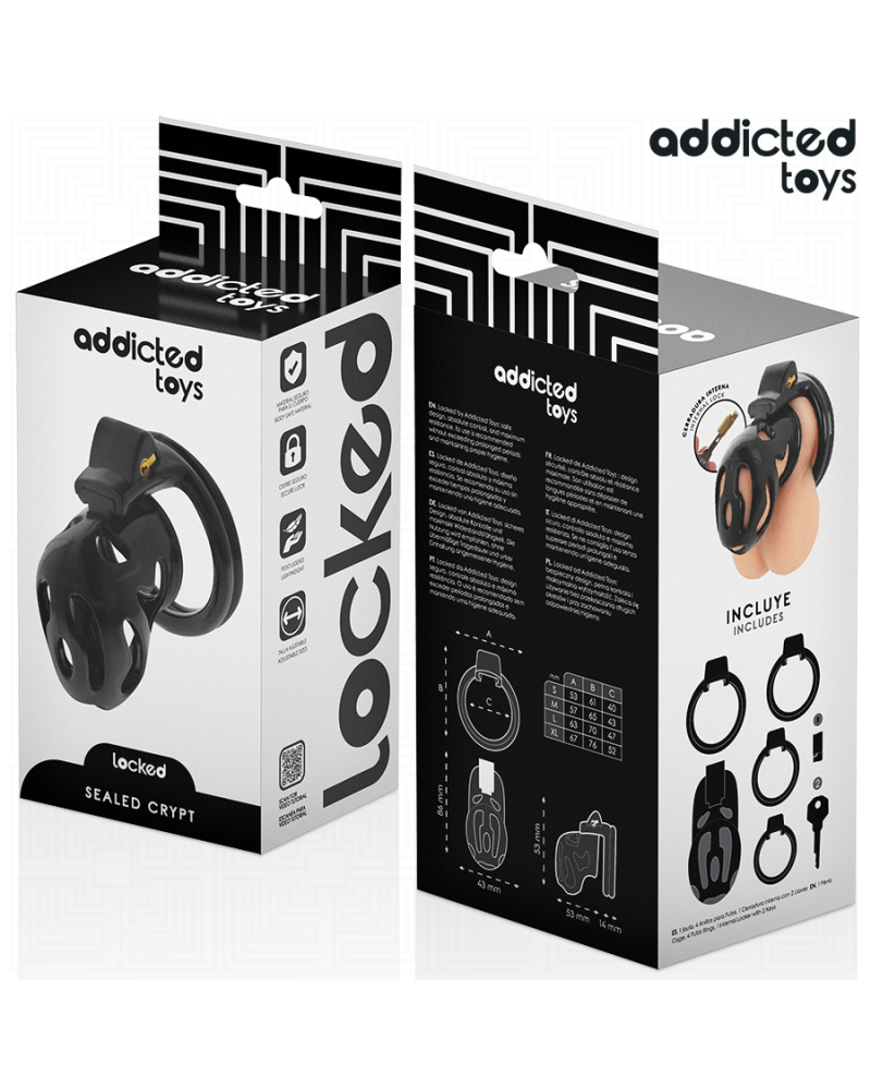 ADDICTED TOYS LOCKED - GABBIA PER PENE SIGILLATA CRYPT 8 CM