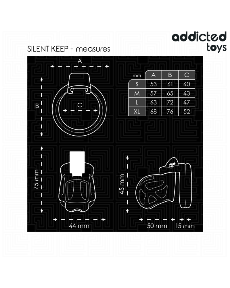 ADDICTED TOYS LOCKED - GABBIA PER PENE SILENZIOSA 7,5 CM