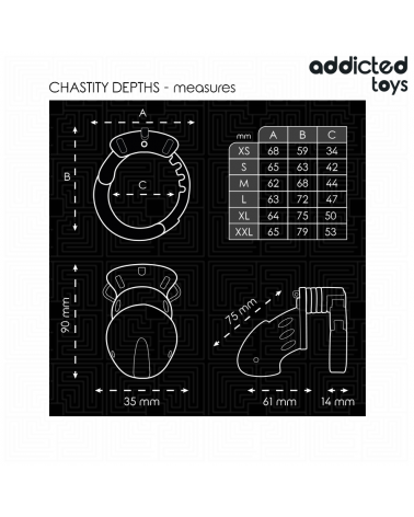 ADDICTED TOYS BLOCCATO - GABBIA PER PENE PROFONDA DI CASTITÀ 7,5 CM