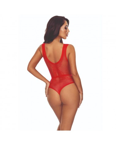 PASSION - BS115 BODYSTOCKING GRID RED