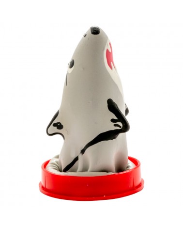 CONDOMERIE - PRESERVATIVI NOVITÀ DIPINTI A MANO MODELLO SHARK 1