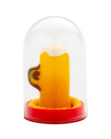 CONDOMERIE - PRESERVATIVI NOVITÀ DIPINTI A MANO BICCHIERE DI BIRRA