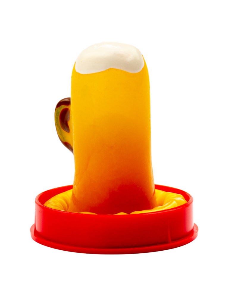 CONDOMERIE - PRESERVATIVI NOVITÀ DIPINTI A MANO BICCHIERE DI BIRRA