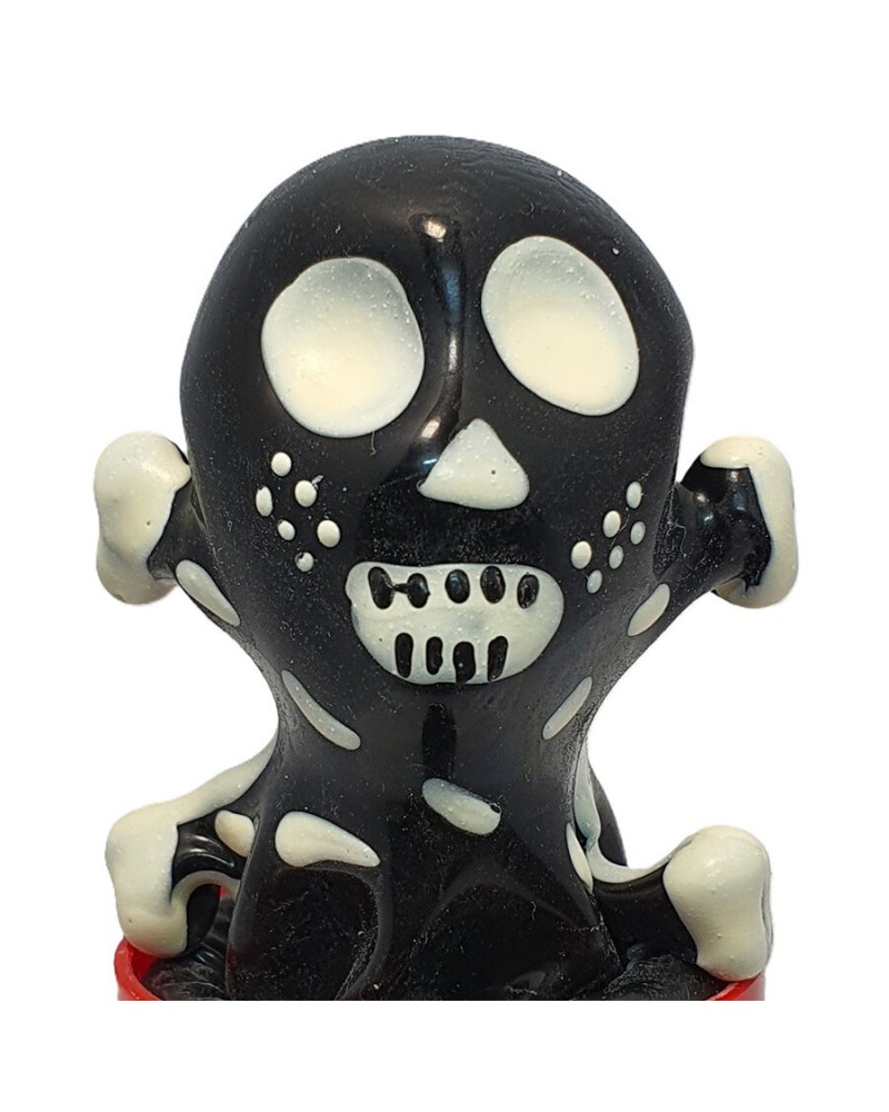 CONDOMERIE - PRESERVATIVI NOVITÀ DIPINTI A MANO TESCHIO NERO MODELLO 2