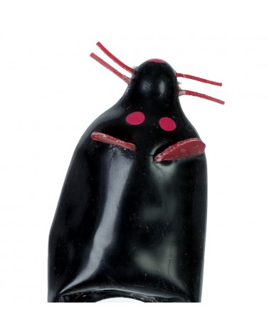 CONDOMERIE - PRESERVATIVI NOVITÀ DIPINTI A MANO BLACK MOUSE XL