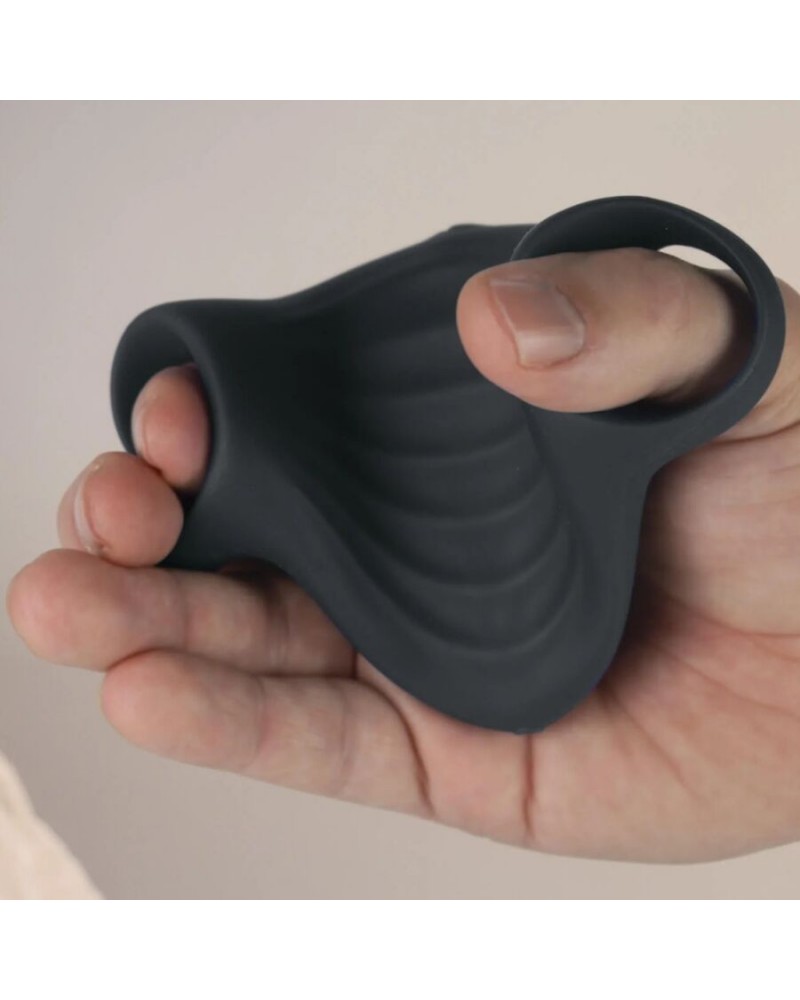 ROCKS-OFF - VIBRATORE FLESSIBILE PALM BLACK MASTURBATOR