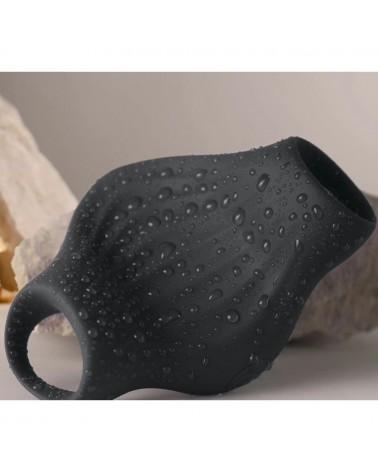 ROCKS-OFF - VIBRATORE FLESSIBILE PALM BLACK MASTURBATOR