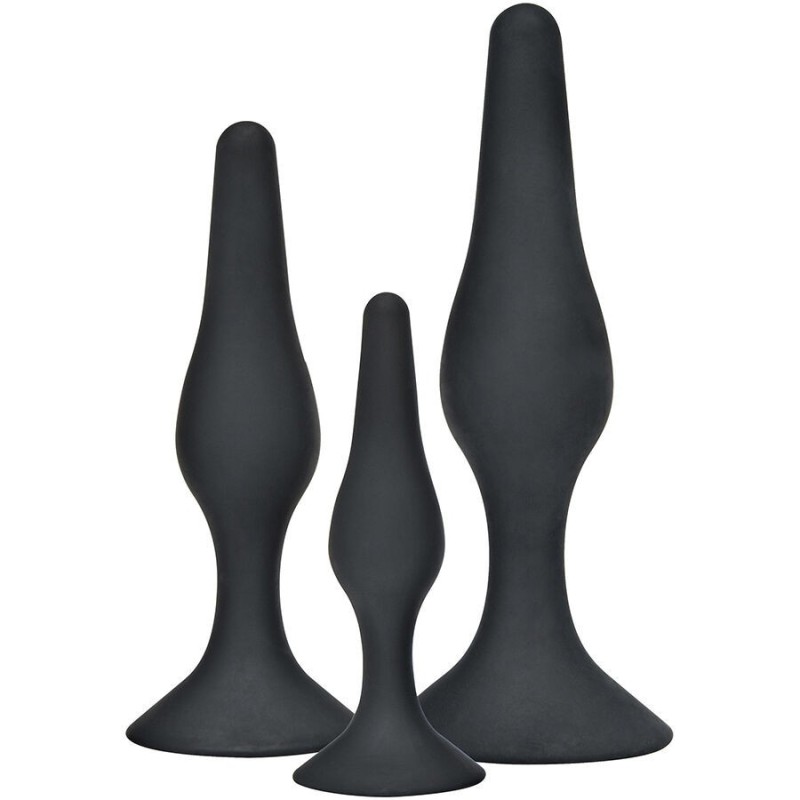 TOYJOY - ANAL PLAY CURVY COMPANIONS PLUG ANALE 3 PEZZI NERO