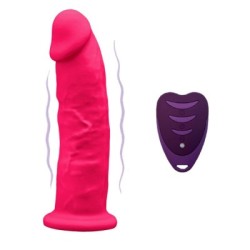 SILEXD - MODELLO PENE REALISTICO 2 ROSA + TELECOMANDO LRS 17 CM