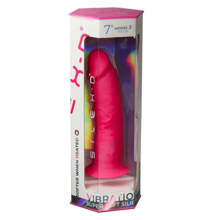 SILEXD - MODELLO PENE REALISTICO 2 ROSA + TELECOMANDO LRS 17 CM