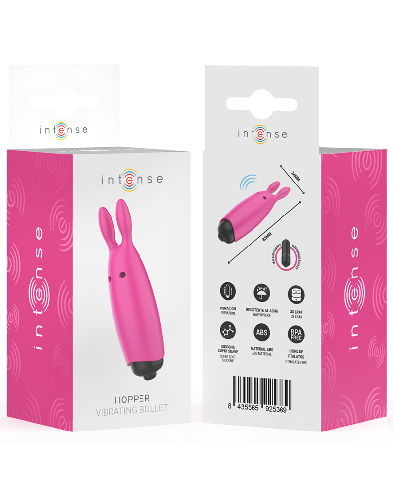 INTENSE - HOPPER ROSA VIBRANTE BULLET 8,3 X 2,4 CM