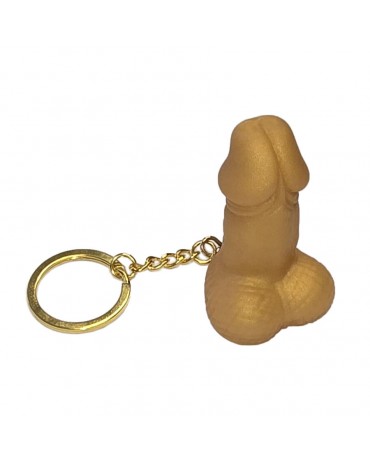 DIABLO PICANTE - PORTACHIAVI A FORMA DI PENE CON FISCHIO COLOR ORO