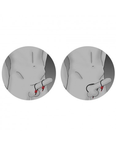 ELECTRASTIM - PRESTIGE ELECTRA LOOPS ANELLI PER IL PENE REGOLABILI ROSSI