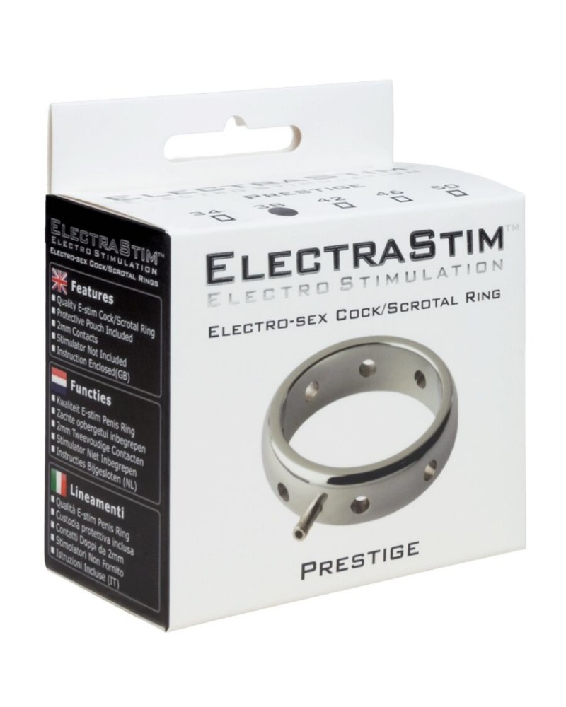 ELECTRASTIM - ANELLO ELETTROMAGNETICO PER PENE IN METALLO PRESTIGE 50 MM