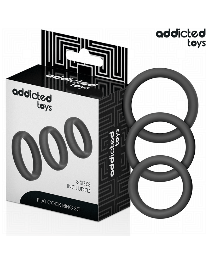 ADDICTED TOYS - SET DI ANELLI PIATTI IN SILICONE