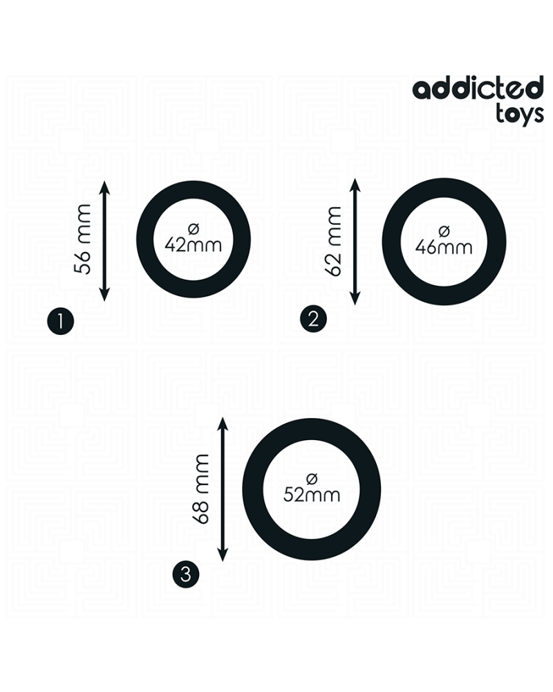ADDICTED TOYS - SET DI ANELLI PIATTI IN SILICONE