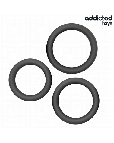 ADDICTED TOYS - SET DI ANELLI PIATTI IN SILICONE