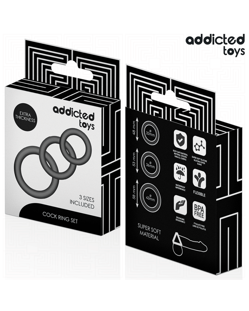 ADDICTED TOYS - SET DI ANELLI IN SILICONE MODELLO 1