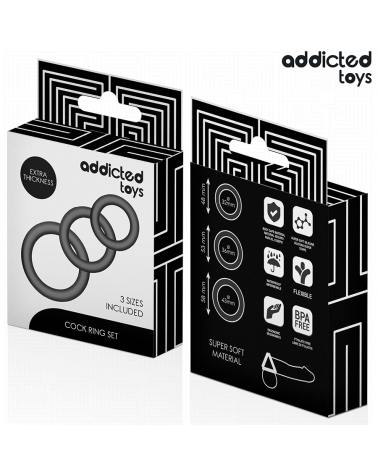 ADDICTED TOYS - SET DI ANELLI IN SILICONE MODELLO 1