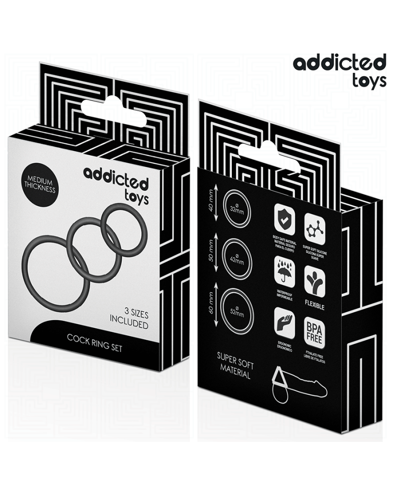 ADDICTED TOYS - SET DI ANELLI IN SILICONE MODELLO 2