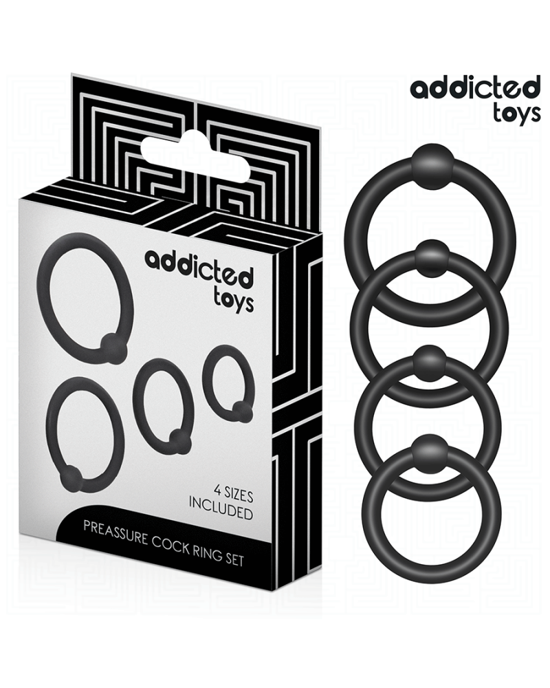 ADDICTED TOYS - SET DI ANELLI IN SILICONE A PRESSIONE